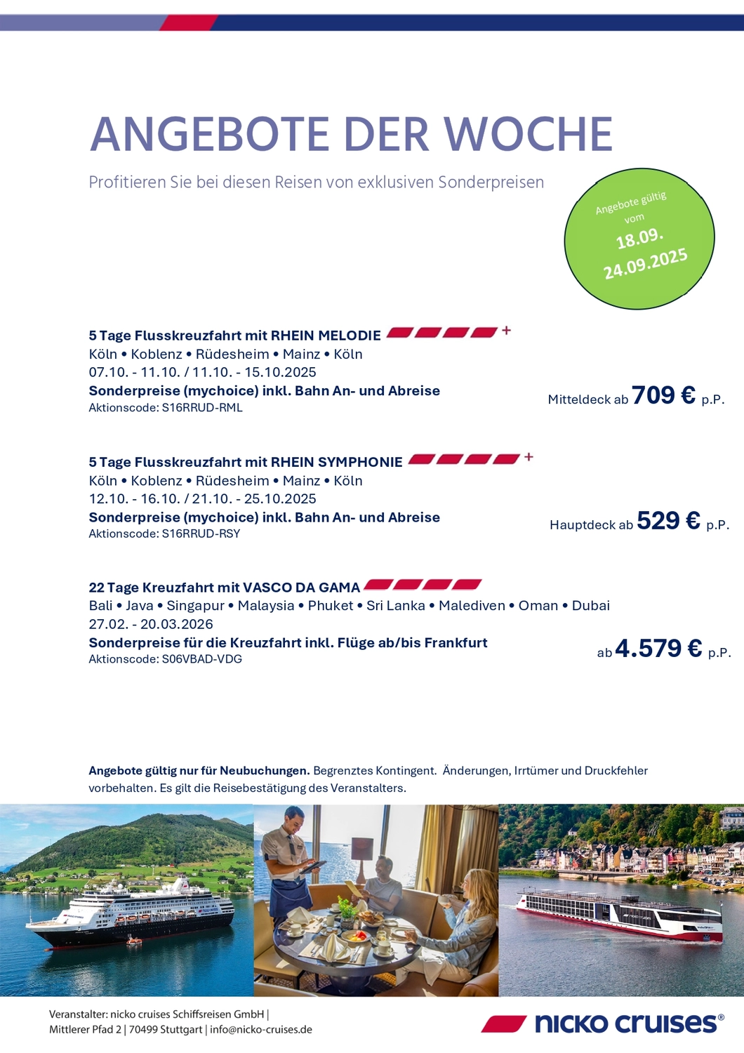Captain Calypso - Flyer mit dem Angebot der Woche